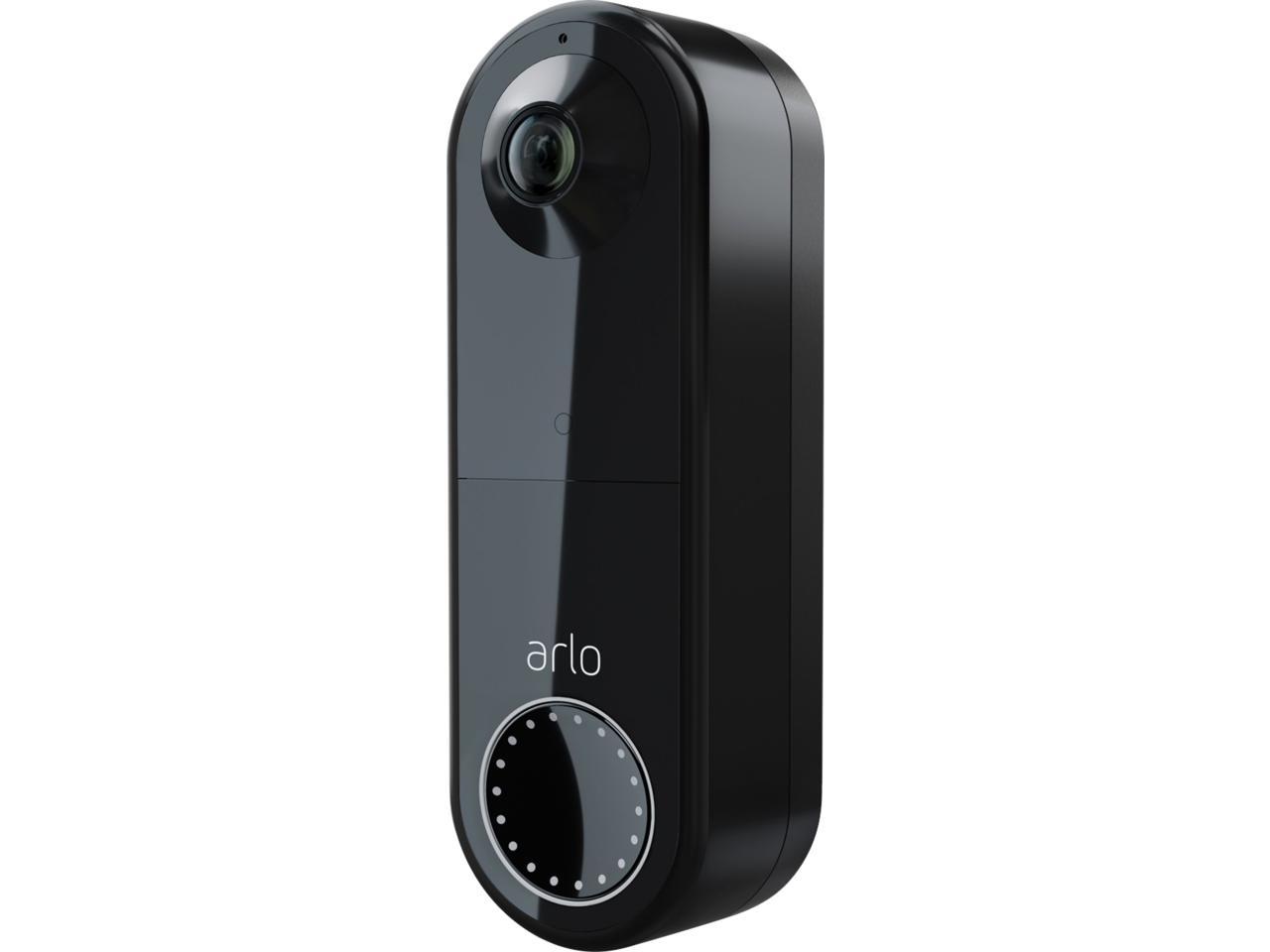 Arlo Essential Video Doorbell Wire-Free, Rechargeable Battery, 2K HD Video with HDR, 180-degree viewing angle, Built-in Siren